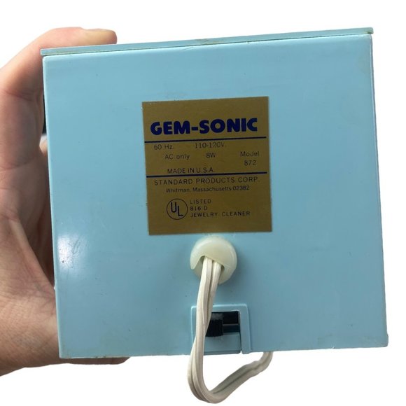 Vintage Sky Blue Gem Sonic Jewelry Cleaning Electric Machine - Picture 3 of 7